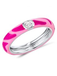 Les Favorites Srebrny pierścionek z cyrkoniami rozmiar: 52. Różowe pierścionki damskie Les Favorites, z cyrkonią, srebrne. Za 73.99 zł.