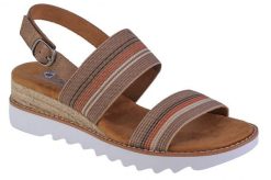 Sandały Skechers Model Desert Kiss H Kolor Brązowy. Brązowe obuwie trekkingowe damskie Skechers, bez wzorów, z materiału, bez obcasa. Za 259.99 zł.