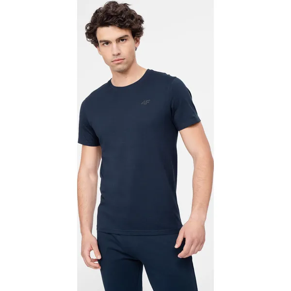 4F T-shirt regular gładki męski XS. Szare t-shirty męskie 4f, m, bez wzorów, z bawełny, bez kołnierzyka. W wyprzedaży za 39.99 zł.