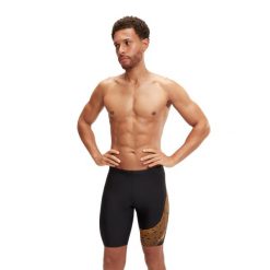 Kąpielówki spodenki męskie do pływania na basen Speedo Medley Logo Jammer AM. Brązowe kąpielówki męskie Speedo, m, bez wzorów, do pływania. Za 327.57 zł.