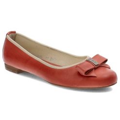 Pomarańczowe Baleriny Baldaccini Modne Damskie Buty. Brązowe baleriny damskie Baldaccini, z aplikacjami, ze skóry, bez obcasa, na obcasie. Za 189.00 zł.
