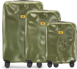 Walizki Icon w zestawie 3 el. matowy oliwkowy. Zielone walizki Crash Baggage, bez wzorów. Za 4,585.00 zł.