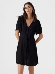 Vero Moda Sukienka letnia Alba 10292845 Czarny Regular Fit. Czarne sukienki damskie Vero Moda, na lato, xs, bez wzorów, z wiskozy, bez kołnierzyka, bez ramiączek. Za 139.99 zł.