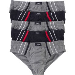 Slipy maxi (5 par). Niebieskie slipki męskie bonprix, bez wzorów, z bawełny. Za 67.99 zł.