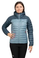 Kurtka trekkingowa puchowa damska Microlight Alpine Women. Niebieskie kurtki damskie RAB, s, bez wzorów, z materiału, bez kaptura. Za 815.90 zł.