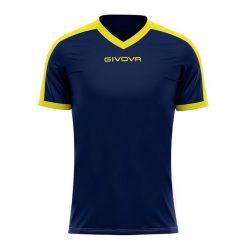 Koszulka piłkarska dla dorosłych Givova Revolution Interlock. Niebieskie t-shirty sportowe męskie Givova, l, bez ramiączek, do piłki nożnej. Za 45.67 zł.