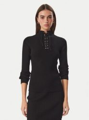 Liu Jo Sport Sweter TF6082 MS63L Czarny Regular Fit. Czarne swetry klasyczne damskie Liu Jo Sport, l, z syntetyku, bez kołnierzyka. Za 689.99 zł.