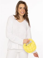 Zwillingsherz Torebka w kolorze żółtym - 22 x 20 cm rozmiar: onesize. Żółte shopper bag damskie Zwillingsherz, bez wzorów, z materiału, pikowane, bez dodatków. Za 60.99 zł.