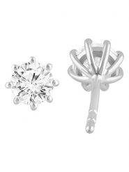 Diamonds lab grown Złote kolczyki-wkrętki z diamentami rozmiar: onesize. Szare kolczyki damskie Diamonds lab grown, z diamentem, złote. Za 2,914.99 zł.