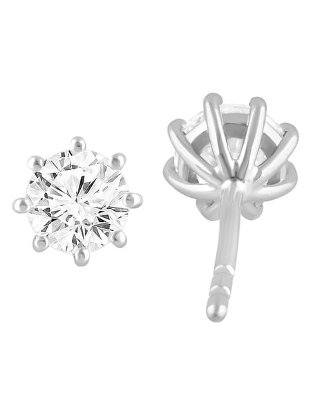 Diamonds lab grown Złote kolczyki-wkrętki z diamentami rozmiar: onesize. Szare kolczyki damskie Diamonds lab grown, z diamentem, złote. Za 2,914.99 zł.