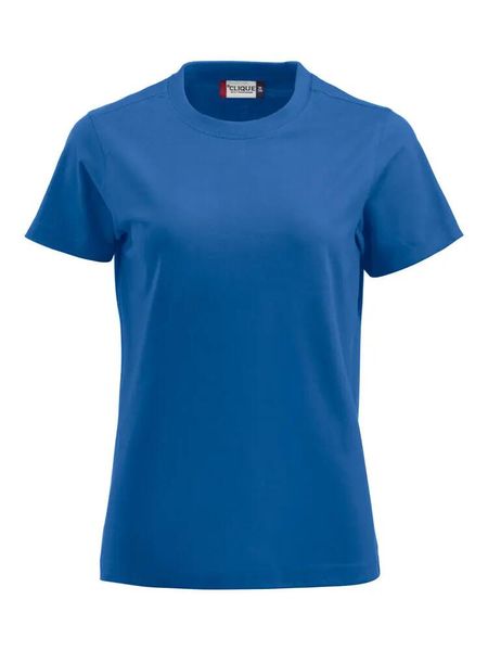 Clique Premium-T Women T-shirt damski z okrągłym dekoltem, bawełniany. Niebieskie t-shirty damskie CLIQUE, m, bez wzorów, z bawełny, bez kołnierzyka. Za 110.94 zł.