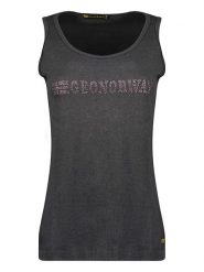Geographical Norway Top "Jardiniere" w kolorze antracytowym rozmiar: XL. Czarne topy damskie Geographical Norway, xl, bez wzorów, z bawełny, bez kołnierzyka. Za 30.63 zł.