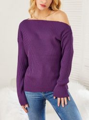 LA Angels Sweter w kolorze fioletowym rozmiar: XL. Różowe swetry klasyczne damskie LA Angels, xl, z bawełny, bez kołnierzyka. Za 136.45 zł.