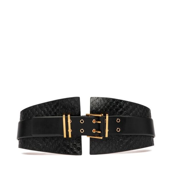 Pasek Damski Elisabetta Franchi. Czarne paski damskie Elisabetta Franchi, bez wzorów. Za 939.99 zł.