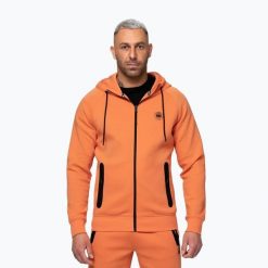 Bluza męska Pitbull Dogwood Hooded Zip Sweatshirt. Brązowe bluzy sportowe męskie PITBULL, bez wzorów, z bawełny, bez kołnierzyka, bez ramiączek. Za 309.99 zł.