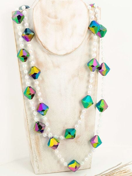 MENTHE À L'O Naszyjnik z elementami ozdobnymi - dł. 65 cm rozmiar: onesize. Białe naszyjniki damskie MENTHE À L'O. Za 109.00 zł.