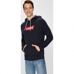 Levi's - Bluza. Niebieskie bluzy z kapturem męskie Levi's, m, z bawełny. W wyprzedaży za 219.90 zł.