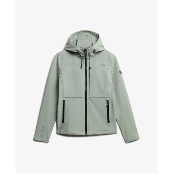Damska kurtka turystyczna z kapturem Superdry Classic. Czarne kurtki damskie Superdry., l, bez wzorów, z kapturem. Za 431.35 zł.