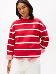 Tommy Hilfiger Bluza Kobiety czerwony|biały, XS. Białe bluzy bez kaptura damskie Tommy Hilfiger, xs, z bawełny. Za 279.95 zł.