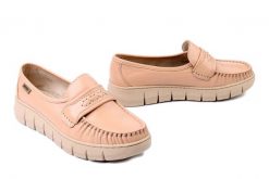 SOLO 069W beż naplak. pl, półbuty damskie. Brązowe półbuty damskie Solo, bez wzorów, bez obcasa. Za 264.90 zł.