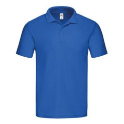 Męska Oryginalna Koszulka Polo. Niebieskie koszulki polo męskie Fruit of the Loom, l, bez wzorów, bez ramiączek. Za 54.99 zł.