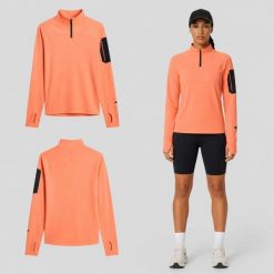 BLUZA TREKKINGOWA 4F SPORTOWA BEZ KAPTURA SZYBKOSCHNĄCA KOLOR POMARAŃCZOWY. Brązowe bluzy sportowe damskie 4f, l, bez wzorów, z materiału, bez ramiączek, bez kaptura. Za 133.00 zł.