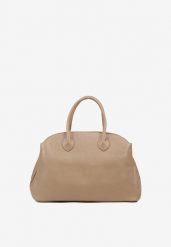 Beżowa Torebka Shopperka na Ramię z Paskiem Arovire. Brązowe shopper bag damskie Renee, bez wzorów, z jeansu, na ramię, bez dodatków. Za 169.99 zł.