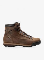 Buty trekkingowe męskie AKU Slope LTR GTX - dark brown. Brązowe buty trekkingowe męskie Aku, z gore-texu, przed kolano, bez zapięcia, trekkingowe, gore-tex. Za 989.99 zł.
