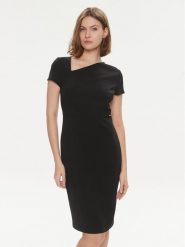 Calvin Klein Sukienka koktajlowa K20K206277 Czarny Regular Fit. Czarne sukienki damskie CALVIN KLEIN, bez wzorów, z syntetyku, wizytowe, bez kołnierzyka, bez ramiączek. Za 449.99 zł.
