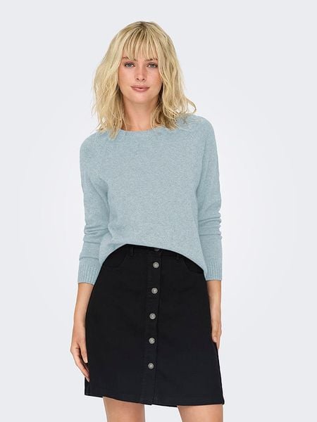ONLY Sweter w kolorze błękitnym rozmiar: M. Niebieskie swetry klasyczne damskie Only, m, bez kołnierzyka. Za 128.94 zł.