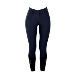 Damskie spodnie jeździeckie o pełnej przyczepności Equestrian Stockholm Jump Eli. Niebieskie spodnie materiałowe damskie EQUESTRIAN STOCKHOLM, bez wzorów, eleganckie, z podwyższonym stanem. Za 818.80 zł.