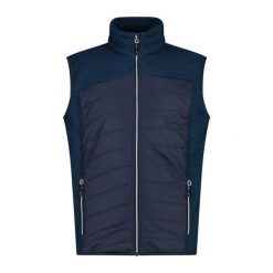 Kurtka puchowa bez rękawów CMP Hybrid. Niebieskie kurtki męskie CMP, bez wzorów, z puchu, sportowe, bez kaptura. Za 355.55 zł.