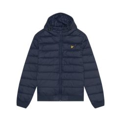 Kurtka puchowa Lyle & Scott. Niebieskie kurtki męskie LYLE AND SCOTT, bez wzorów, z puchu, sportowe, bez kaptura. W wyprzedaży za 540.90 zł.