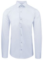 Błękitna Koszula Bawełniana o Taliowanym Kroju, Jednokolorowa. Niebieskie koszule męskie Pazzani, bez wzorów, z bawełny, bez kołnierzyka, bez ramiączek. Za 169.00 zł.