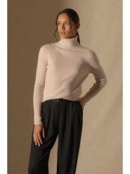Perfect Cashmere Kaszmirowy golf "Elly" w kolorze jasnoróżowym rozmiar: S. Różowe golfy damskie Perfect Cashmere, s, bez wzorów, z kaszmiru, bez ramiączek. Za 479.76 zł.