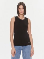 Liu Jo Top 5F3117 J5360 Czarny Regular Fit. Czarne topy damskie Liu Jo, xl, bez wzorów, z wiskozy, bez kołnierzyka. Za 379.99 zł.
