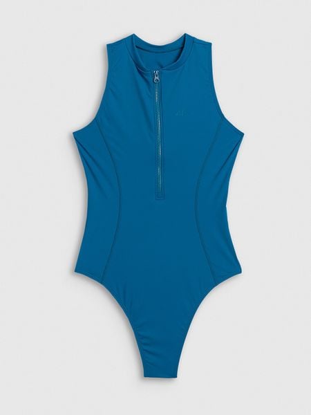 4F Kostium kąpielowy jednoczęściowy damski - turkusowy S. Niebieskie stroje jednoczęściowe damskie 4f, l, bez wzorów. Za 159.99 zł.