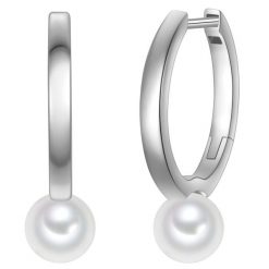 Rafaela Donata Kolczyki z Srebra Sterling w srebrze z perla muszlowa 1 ct Damski. Białe kolczyki damskie Rafaela Donata, z perłą, srebrne. Za 169.99 zł.