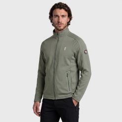 Bluza turystyczna męska AULP DRAKE rozpinana. Zielone bluzy bez kaptura męskie Aulp, m, z dzianiny. Za 229.99 zł.