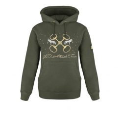 Bluza jeździecka damska JD Attack Judie. Zielone bluzy z kapturem damskie JD ATTACK, xs, z bawełny. Za 229.00 zł.