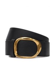 TWINSET Pasek Damski 252TO525A Czarny. Czarne paski damskie Twinset, bez wzorów, ze skóry. Za 459.99 zł.