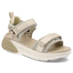 Beżowe Sandały Jeep Stylowe Sportowe Obuwie Damskie. Brązowe buty sportowe na co dzień damskie Jeep, bez wzorów, bez obcasa. Za 289.00 zł.