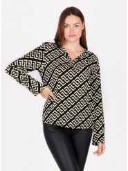 KEY LARGO Bluzka "Greece" w kolorze czarno-kremowym rozmiar: M. Brązowe bluzki damskie KEY LARGO, m, bez wzorów, z wiskozy, bez kołnierzyka, bez ramiączek. Za 116.95 zł.