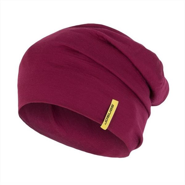 SENSOR Termoaktywna czapka MERINO ACTIVE BEANIE-M-Fioletowy. Czerwone czapki męskie Sensor, bez wzorów, z materiału. Za 88.10 zł.