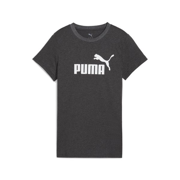 Damska koszulka ESS No. 1 Logo PUMA Dark Gray Heather. Szare bluzki sportowe damskie Puma, m, bez wzorów, z bawełny, bez ramiączek. Za 125.53 zł.