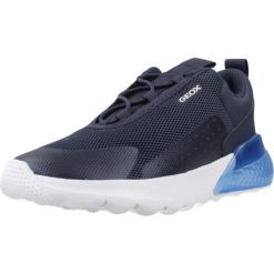Buty GEOX J ACTIVART ILLUMINUS Niebieski. Niebieskie buty trekkingowe męskie Geox, z syntetyku, bez zapięcia, trekkingowe. Za 245.99 zł.