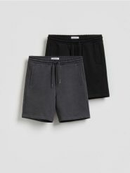 Szorty regular 2 pack - wielobarwny. Szorty męskie Reserved, z bawełny, bez kołnierzyka. Za 129.99 zł.