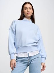 Bluza damska z nadrukiem 3d niebieska Jean 400. Niebieskie bluzy bez kaptura damskie Big Star, l, z bawełny. W wyprzedaży za 139.99 zł.