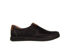 Mokasyny Bayla-081 880 Juma Blue AX 081131, Granatowy, Skóra naturalna - 44. Niebieskie mokasyny męskie Bayla, z nubiku. W wyprzedaży za 179.10 zł.