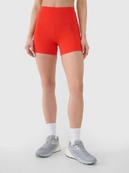 SPODENKI DAMSKIE 4F TRENINGOWE LEGGINSY KRÓTKIE KOLARKI KRÓTKIE CZERWONE. Czerwone legginsy damskie 4f, l, bez wzorów, z materiału. Za 79.99 zł.